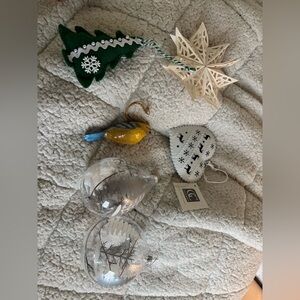Lot of 6 Local Handmade Holiday Ornaments